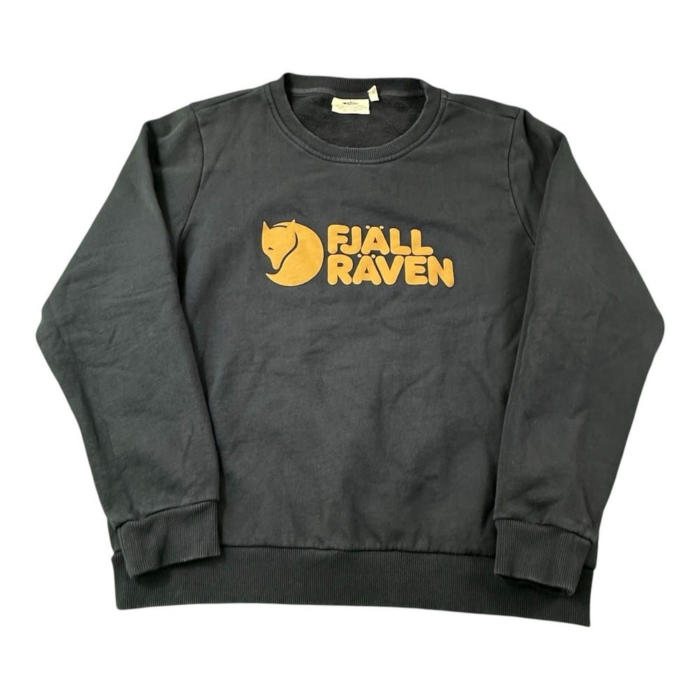 FJALLRAVEN Navy Blue Cotton Blend Womens Crewneck Sweater Size Large